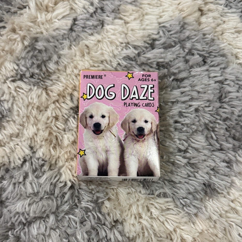 Premier Dog Daze Playing Cards - Pink and White